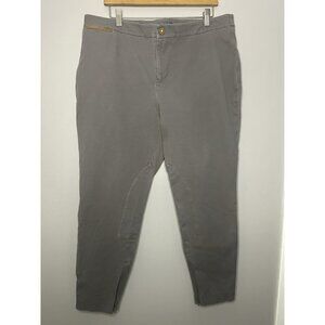 Ralph Lauren Equestrian Horse Riding Pants Women Size 16W Gray Jodhpur Breeches
